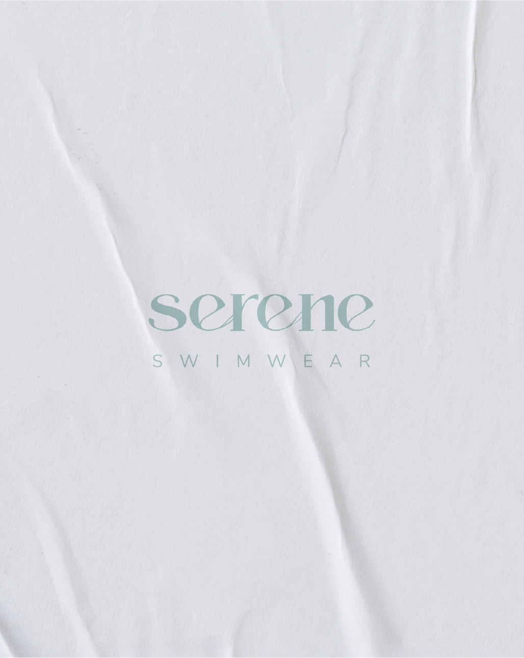 white embossed image with Serene logo in the center